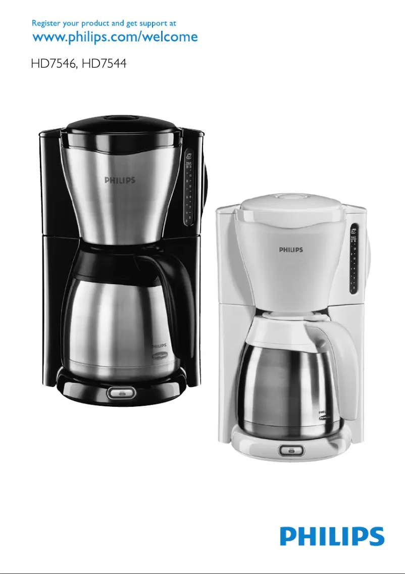 Imagen de la primera página del manual del dispositivo Café Gaia Collection HD7544