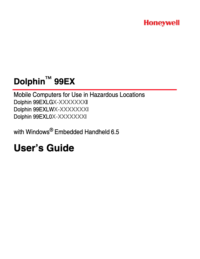 Imagen de la primera página del manual del dispositivo Dolphin 99EXni