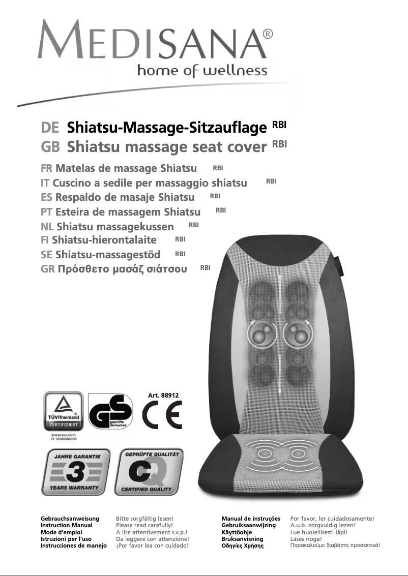 Imagen de la primera página del manual del dispositivo RBI