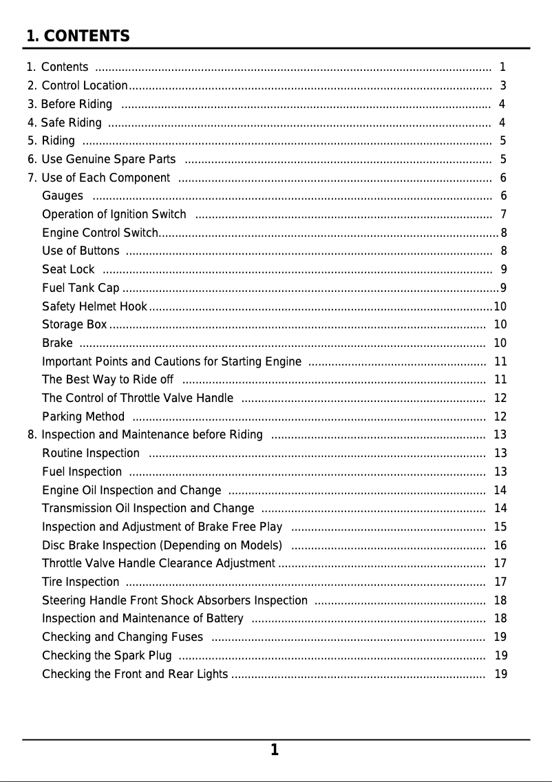 Imagen de la primera página del manual del dispositivo Mio
