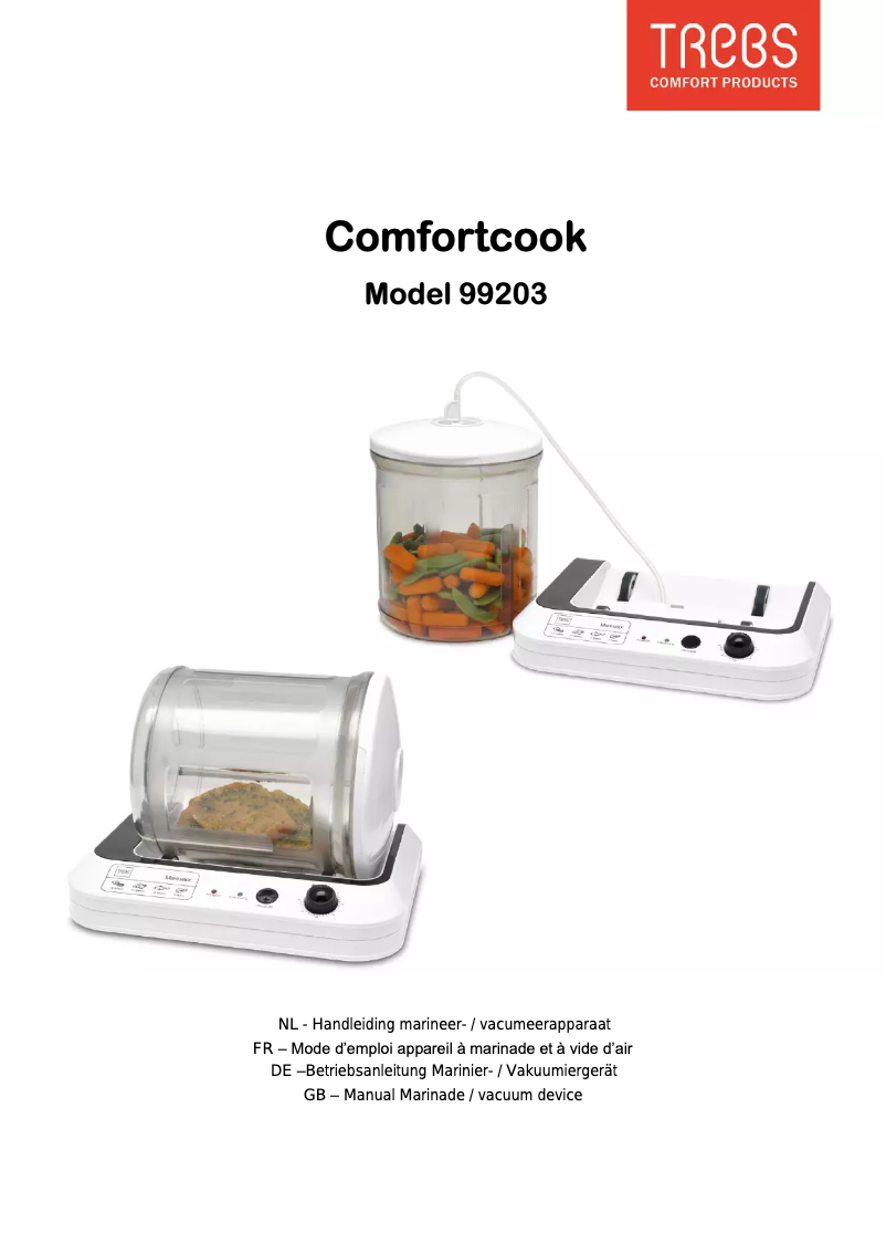 Image de la première page du manuel de l'appareil Comfortcook 99203