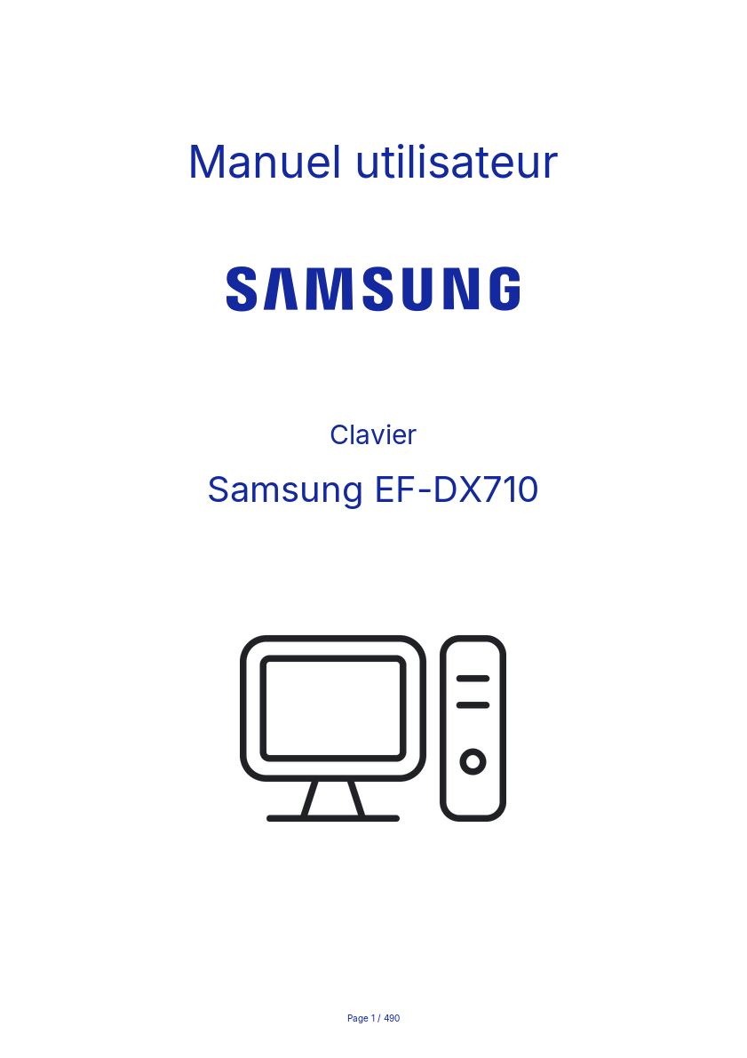 Page n°1 - Manuel utilisateur Samsung EF-DX710