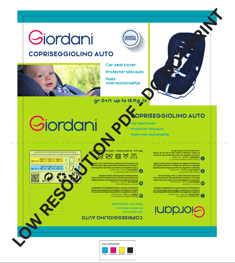 Page 1 de la notice Manuel utilisateur Giordani Copriseggiolino auto