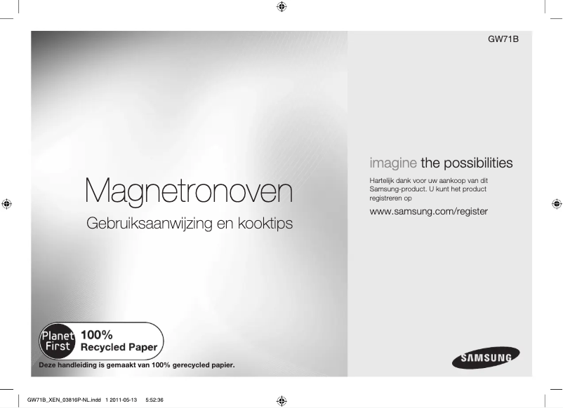 Página 1 del manual Manual de usuario Samsung GW71B