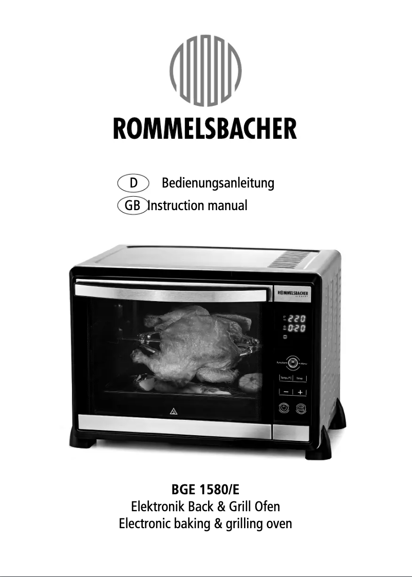 Página 1 del manual Manual de usuario Rommelsbacher BGE 1580/E