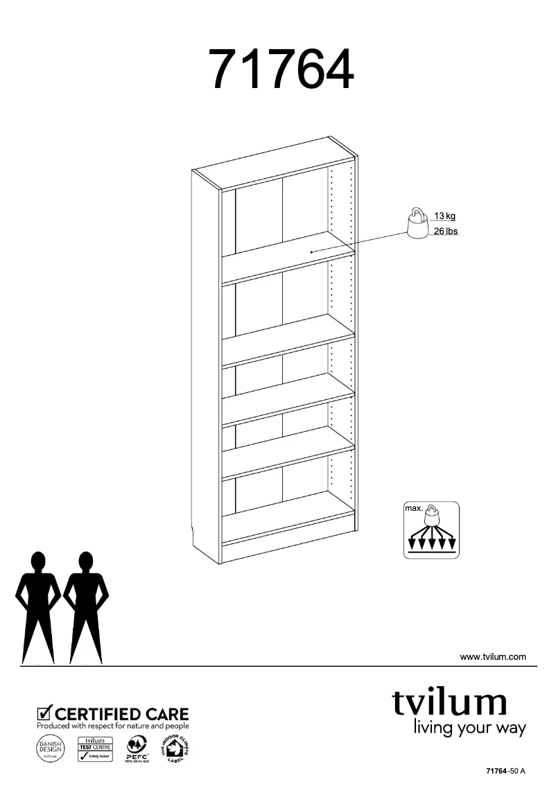 Page 1 de la notice Manuel utilisateur Tvilum 71764