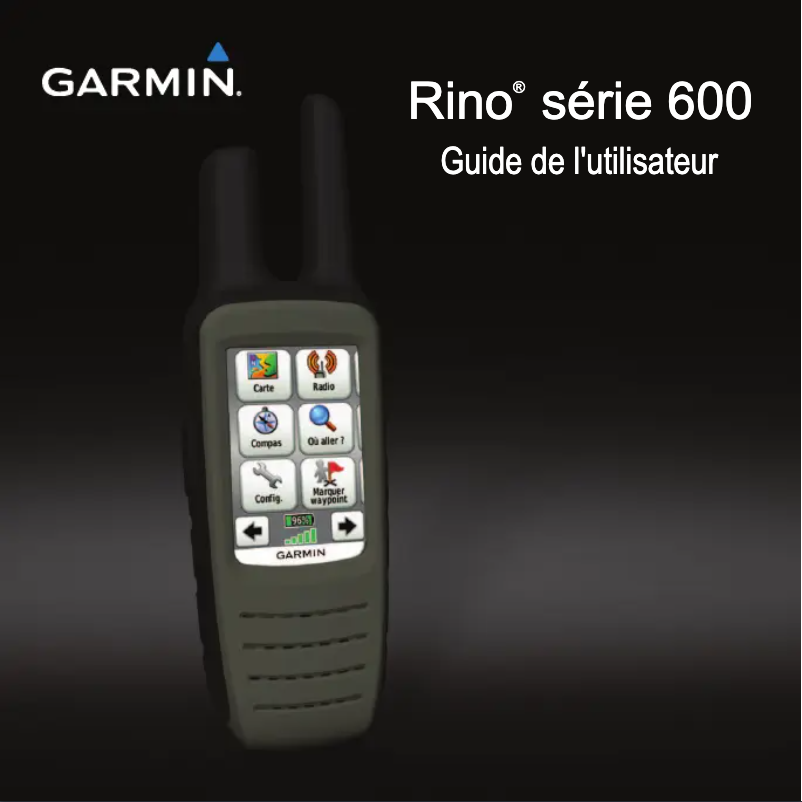Image de la première page du manuel de l'appareil Rino 600