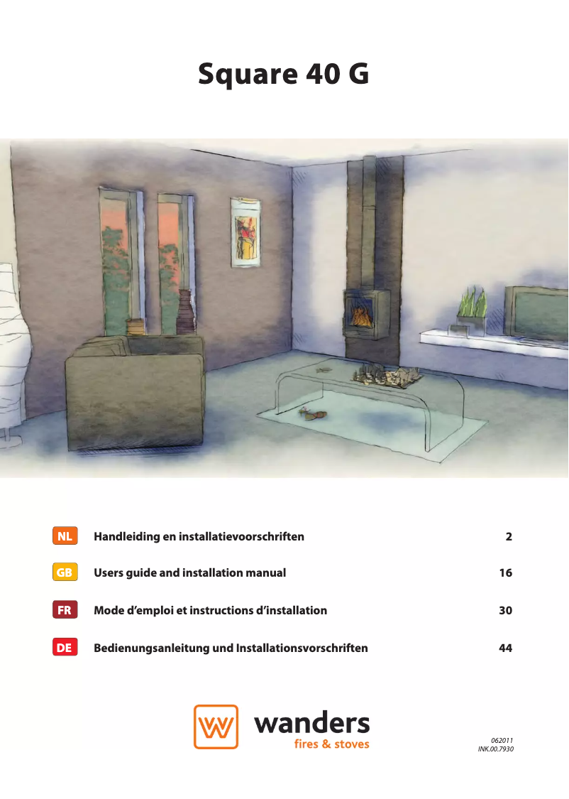 Image de la première page du manuel de l'appareil Square 40 G