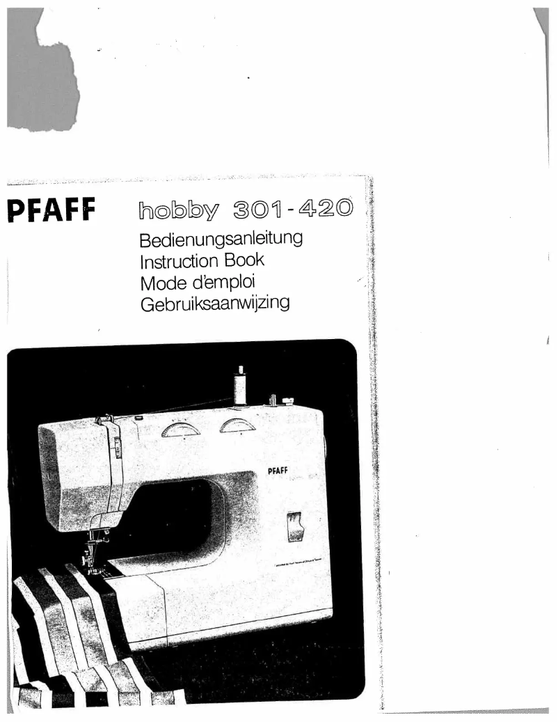 Page 1 of the manual User Manual Pfaff hobby 301