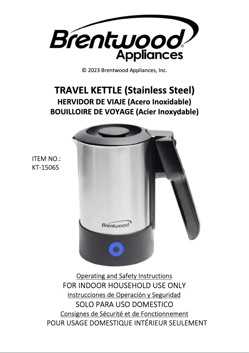 Página 1 del manual Manual de usuario Brentwood KT-1506S