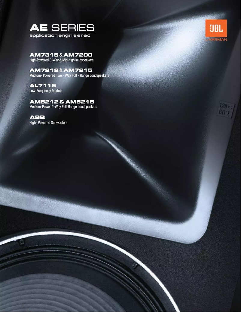 Page 1 de la notice Manuel utilisateur JBL AM7215/26