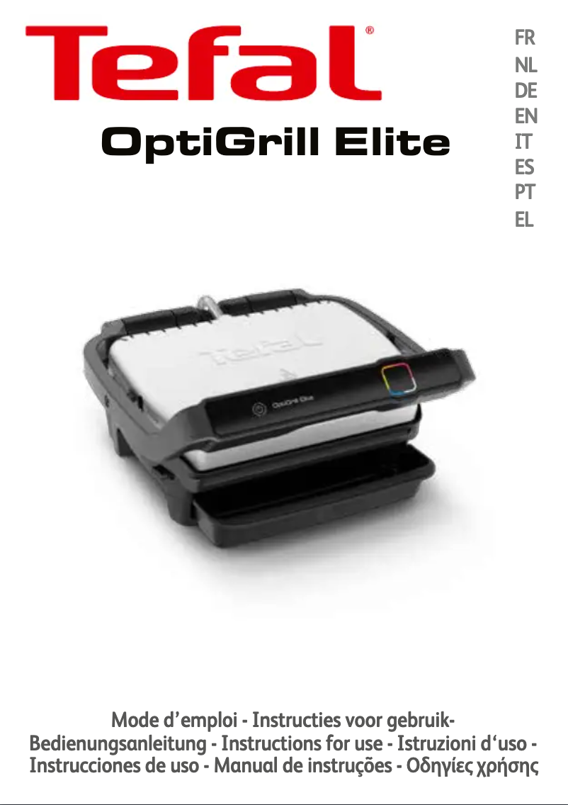 Image de la première page du manuel de l'appareil OptiGrill Elite GC7508