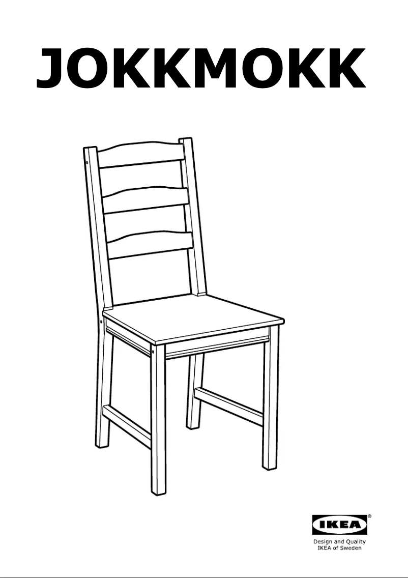 Page 1 de la notice Instructions / montage Ikea JOKKMOKK