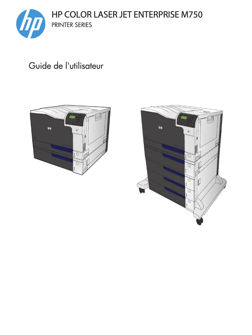 Page 1 de la notice Manuel utilisateur HP Color LaserJet Enterprise M750