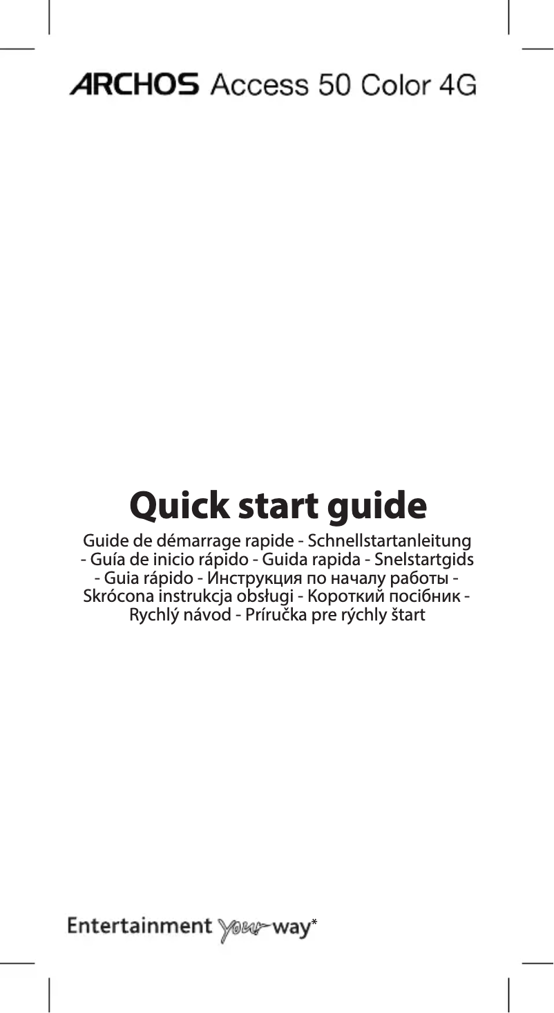 Page 1 de la notice Manuel utilisateur Archos Access 50 Color 4G