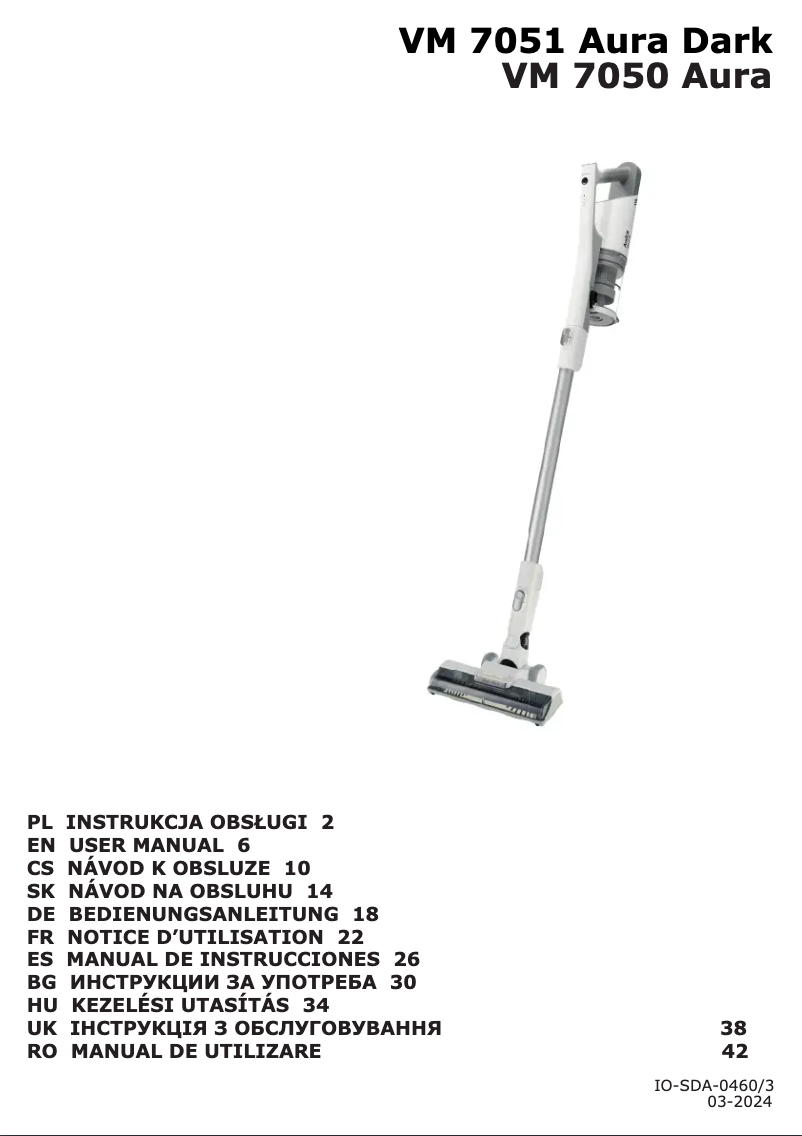 Page n°1 - Manuel utilisateur Amica VM 7051 Aura Dark