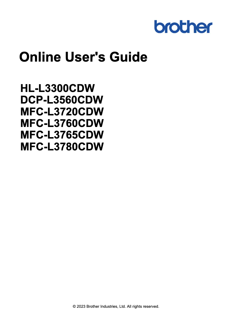 Page n°1 - Guide de démarrage rapide Brother MFC-L3720CDW