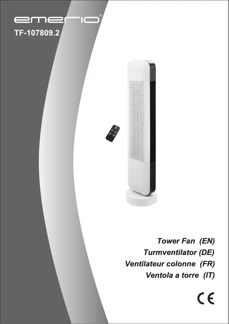 Page n°1 - Manuel utilisateur Emerio TF-107809