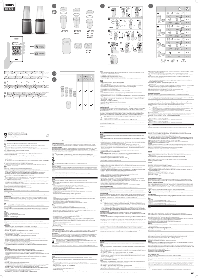 Page n°1 - Manuel utilisateur Philips HR2765