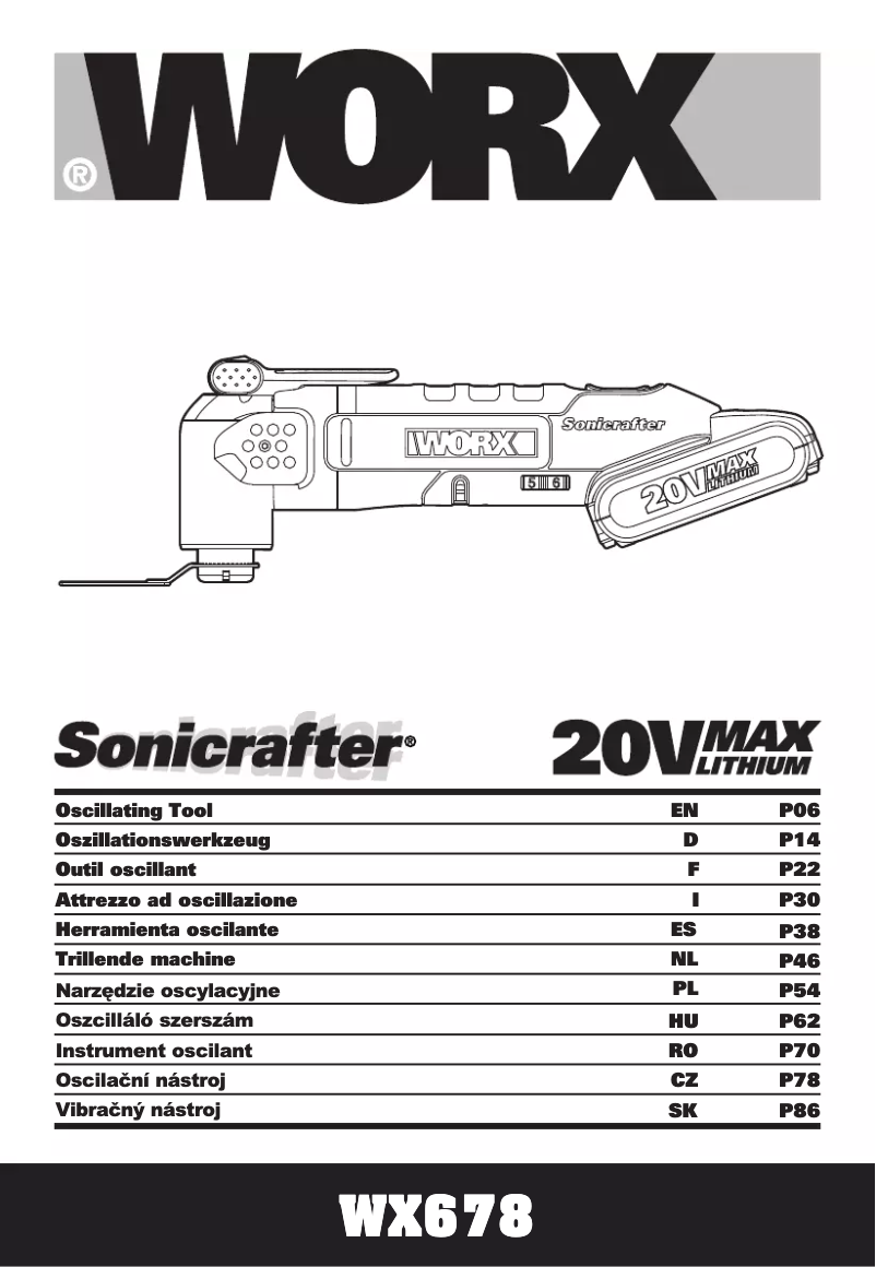 Image de la première page du manuel de l'appareil WX678