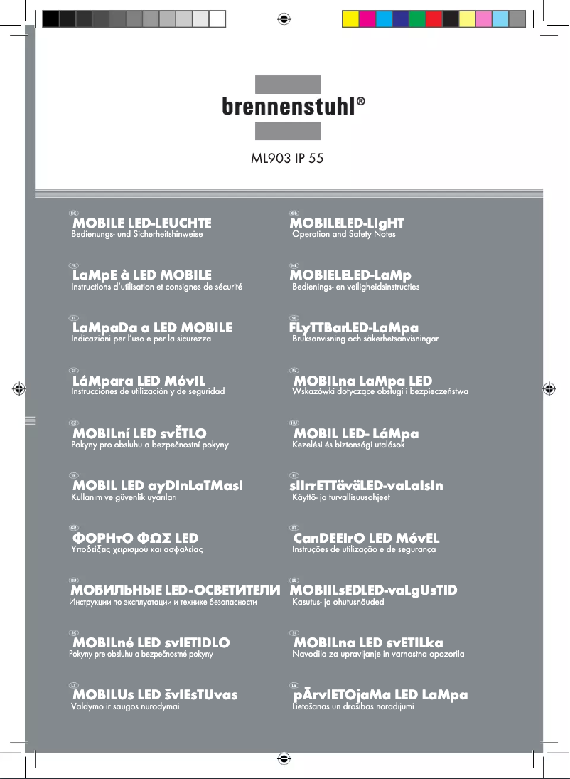 Page 1 of the manual User Manual Brennenstuhl ML903
