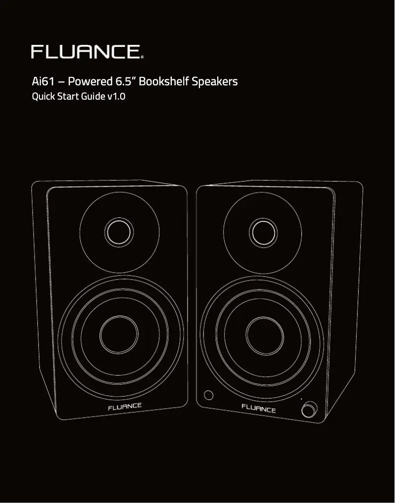 Page 1 de la notice Guide de démarrage rapide Fluance Ai61