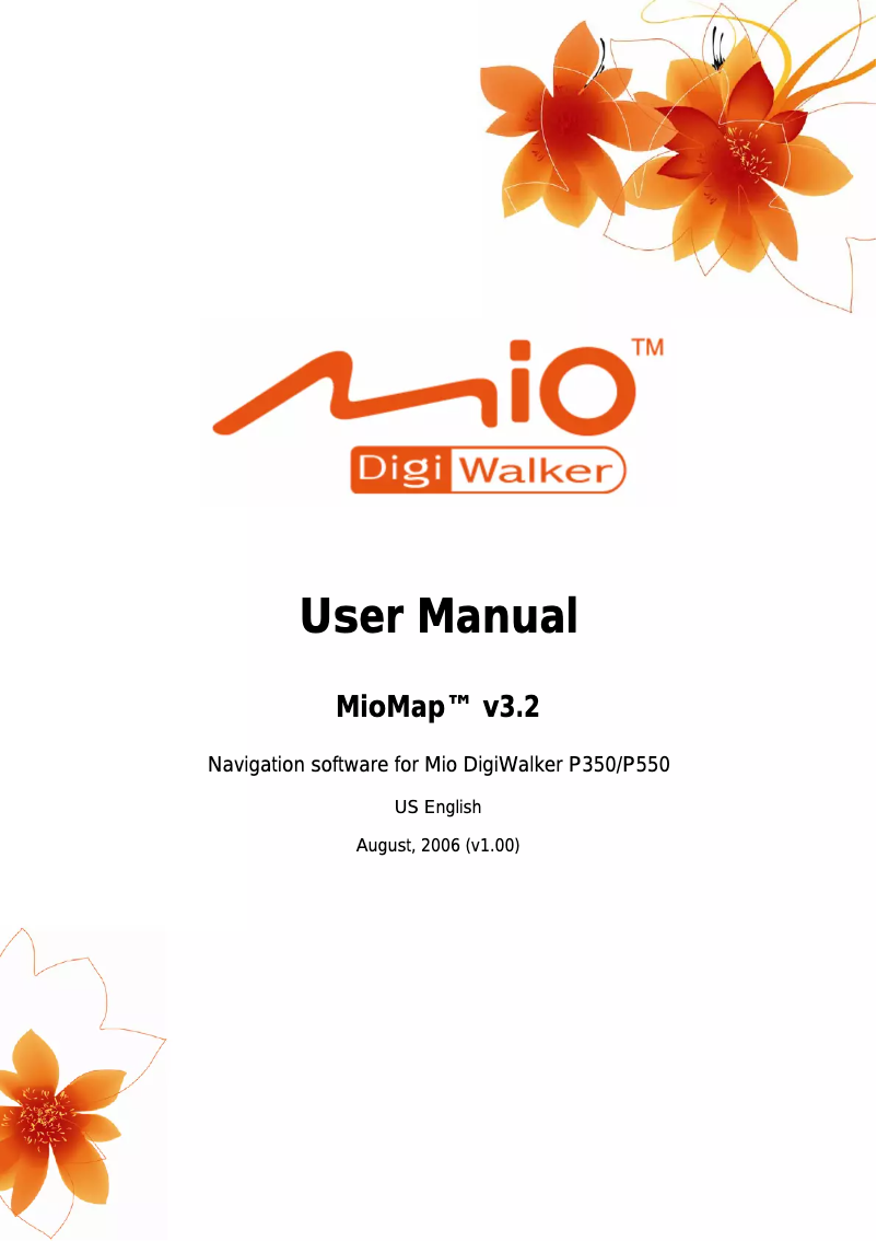 Page n°1 - Manuel utilisateur Mio DigiWalker P350