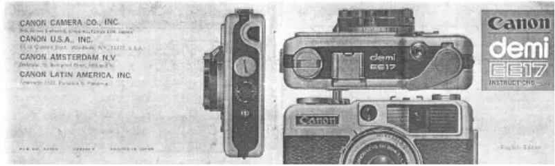 Image de la première page du manuel de l'appareil Demi EE17