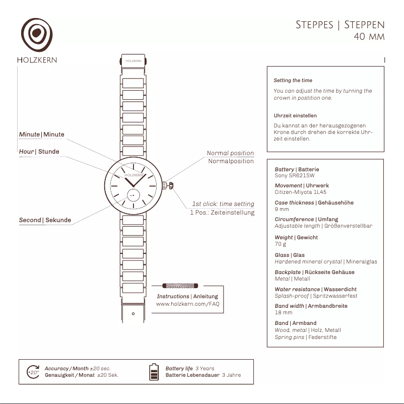 Page 1 de la notice Manuel utilisateur Holzkern Tundra