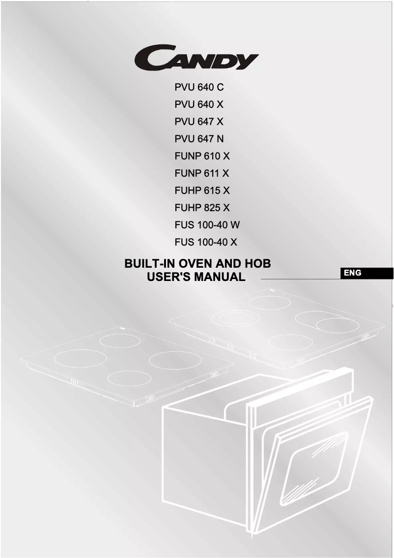 Page n°1 - Manuel utilisateur Candy FUHP 825X