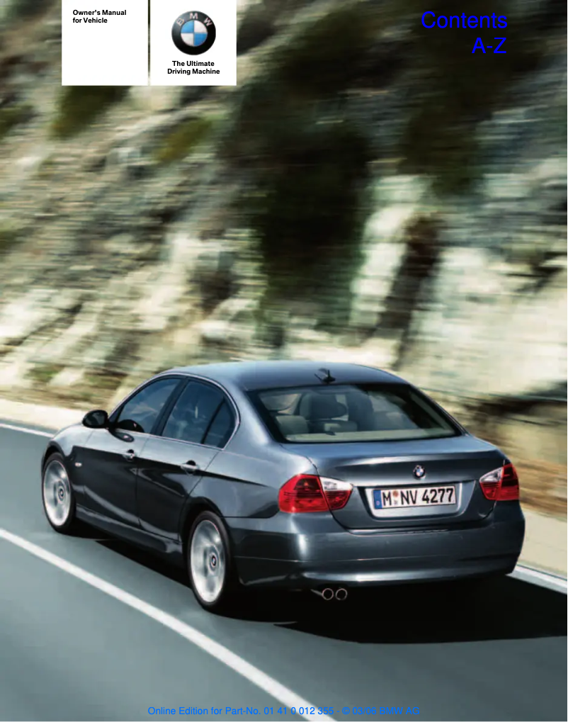 Page 1 de la notice Manuel utilisateur BMW 323i (2006)