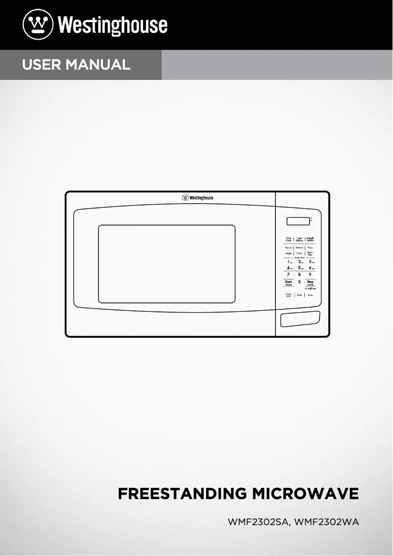 Page 1 de la notice Manuel utilisateur Westinghouse WMF2302WA
