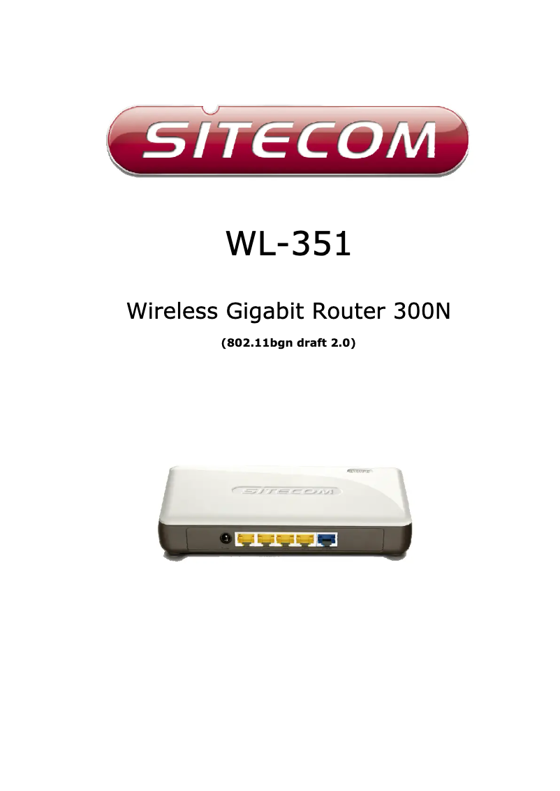 Page n°1 - Manuel utilisateur Sitecom WL-351