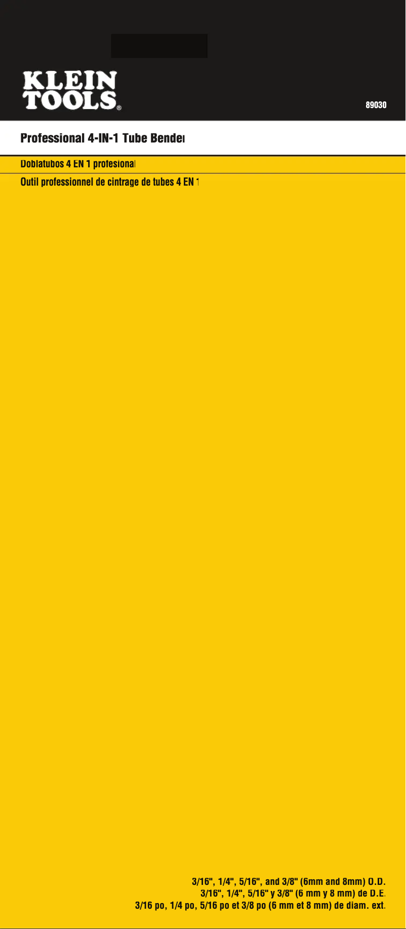 Página 1 del manual Manual de usuario Klein Tools 89030