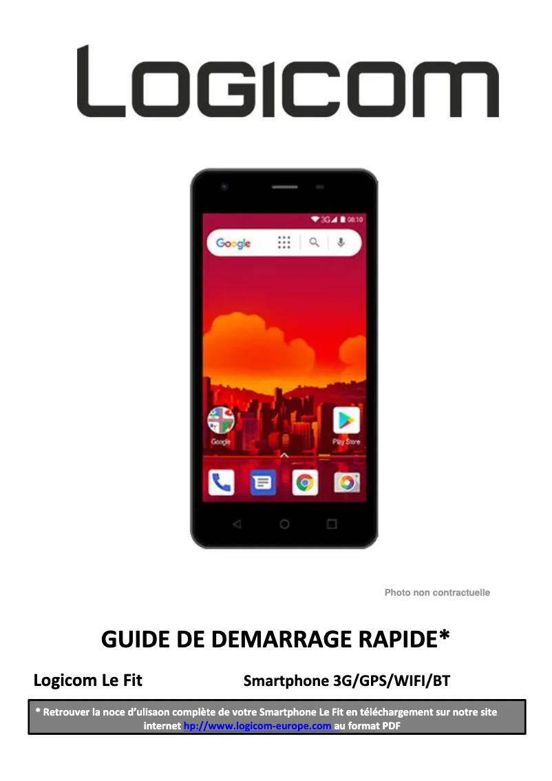 Page 1 de la notice Manuel utilisateur Logicom Le Fit