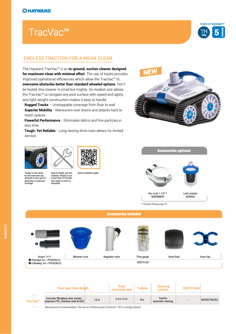 Image de la première page du manuel de l'appareil TracVac