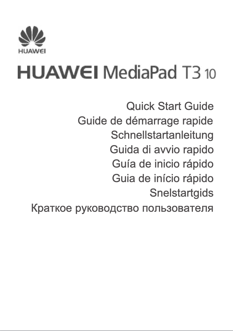 Page 1 de la notice Manuel utilisateur Huawei MediaPad T3 10