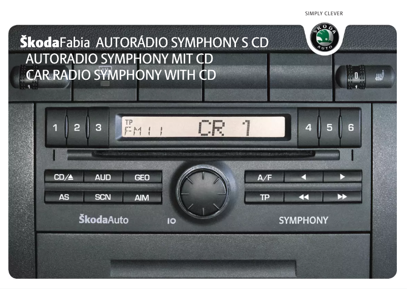 Page 1 de la notice Manuel utilisateur Skoda Symphony