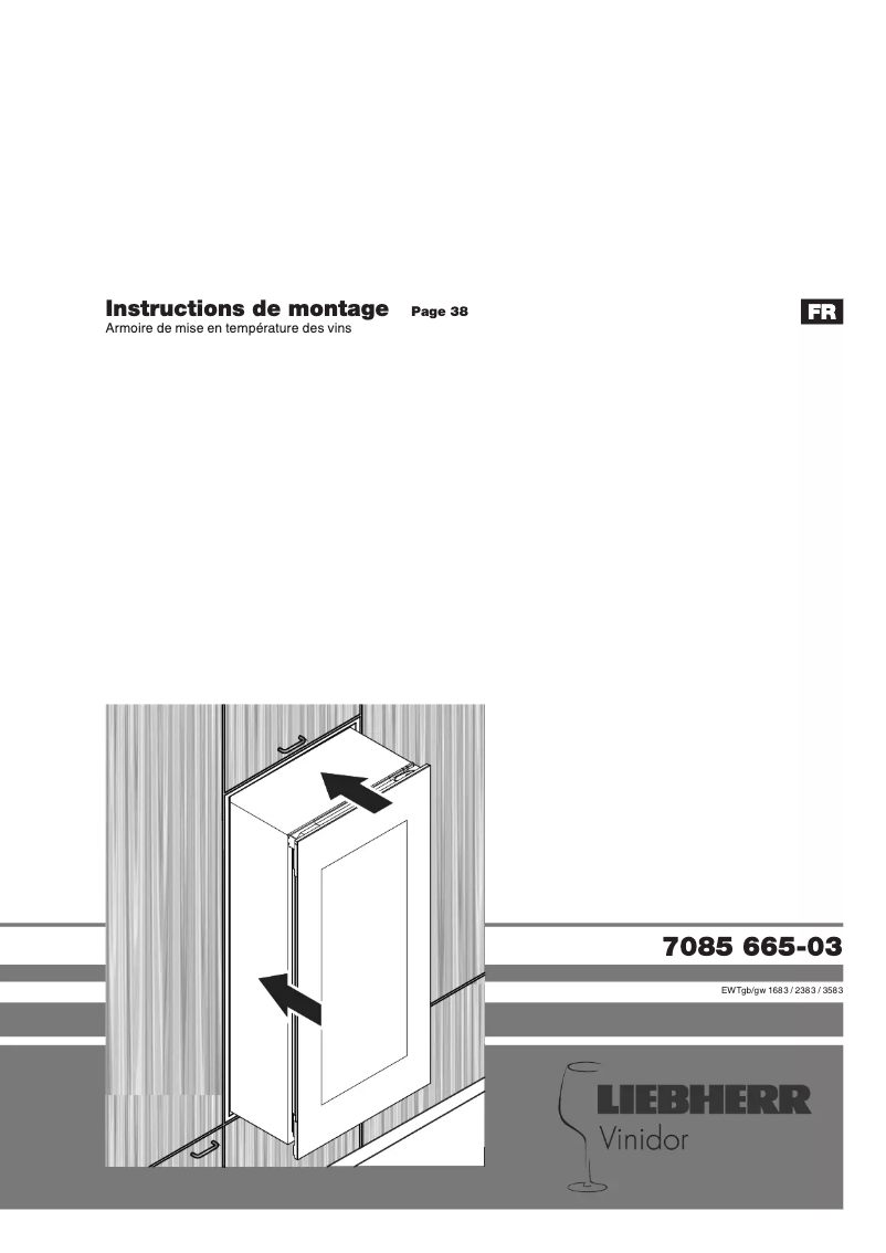 Image de la première page du manuel de l'appareil EWTgw 2383 Vinidor