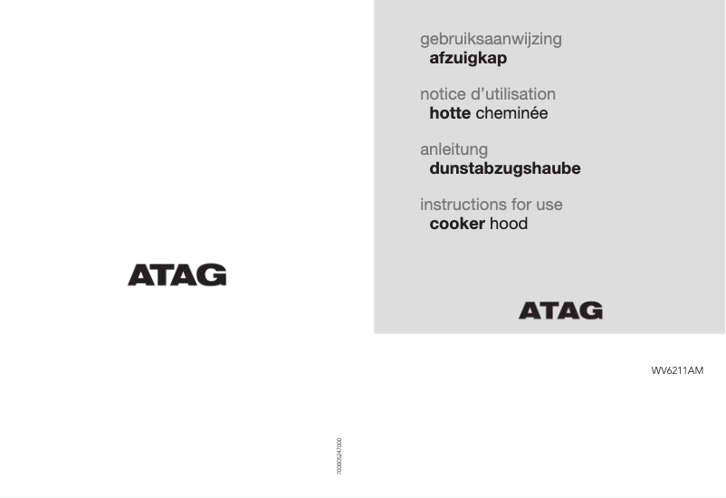 Page 1 de la notice Manuel utilisateur Atag WV6211AM