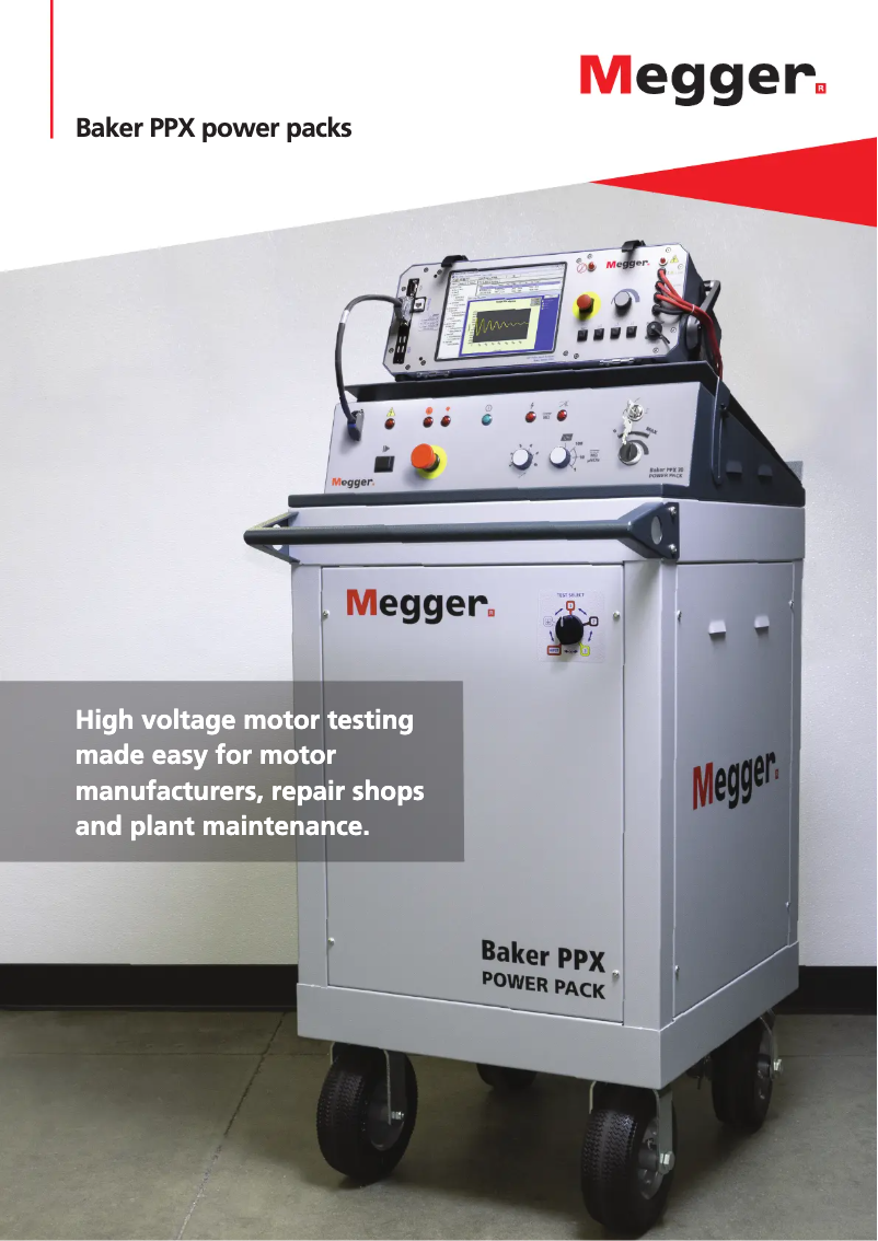 Page 1 de la notice Brochure Megger Baker PPX Power Pack