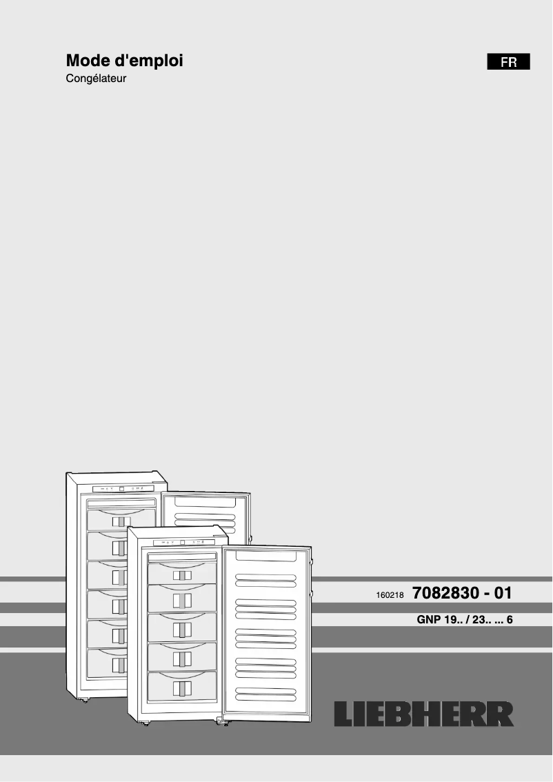 Page n°1 - Manuel utilisateur Liebherr GNP 1956-24