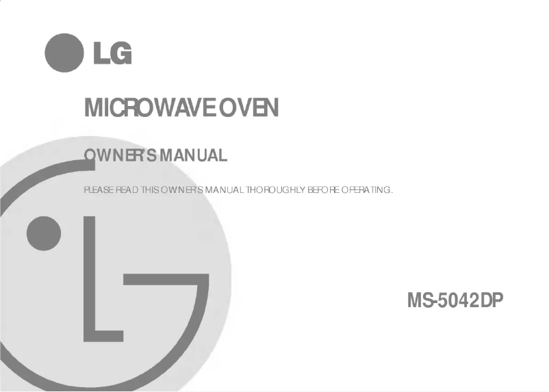 Page 1 de la notice Manuel utilisateur LG MS-5042DP