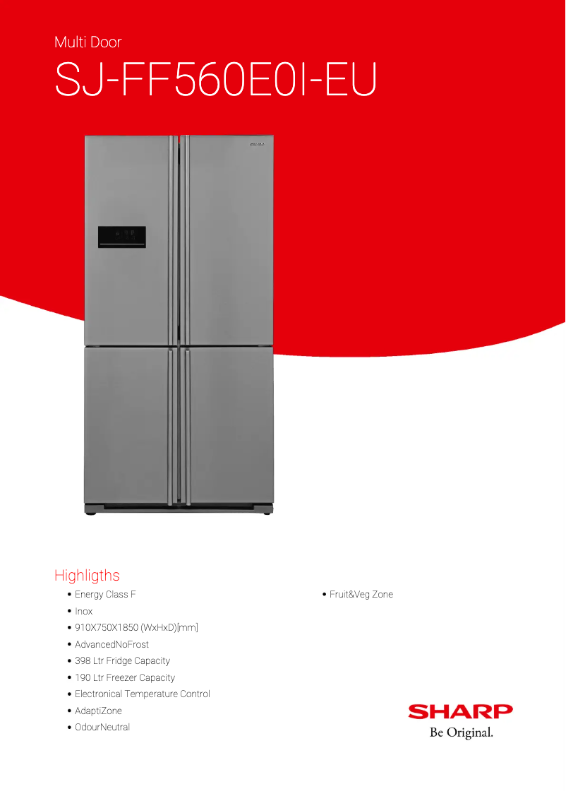 Image de la première page du manuel de l'appareil SJ-FF560E0I