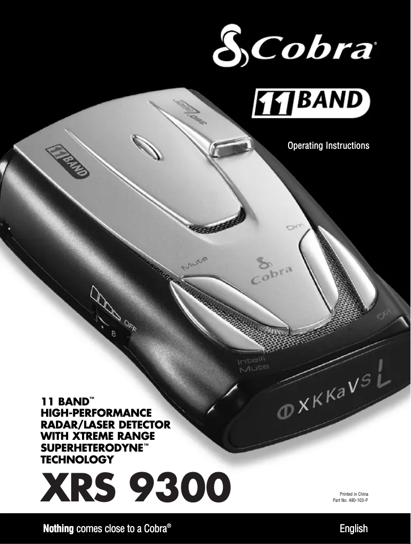 Image de la première page du manuel de l'appareil XRS 9300