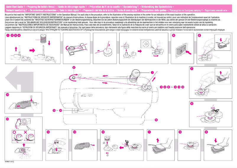 Page 1 de la notice Guide de démarrage rapide Brother ES-2000T