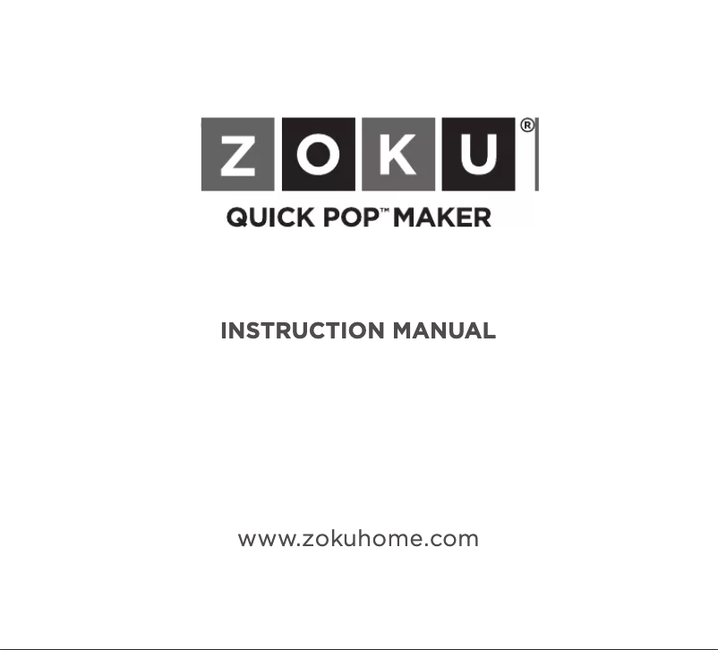 Page 1 de la notice Manuel utilisateur Zoku Single Pop