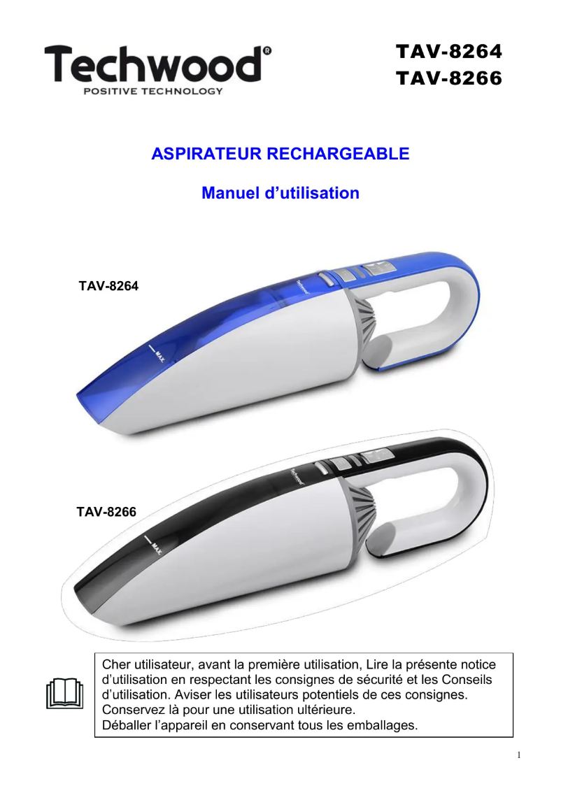 Page 1 de la notice Manuel utilisateur Techwood TAV-8266