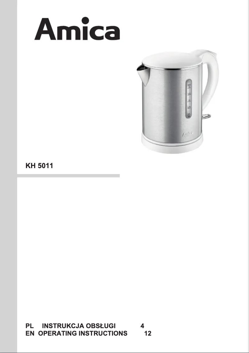 Page 1 de la notice Manuel utilisateur Amica KH 5011