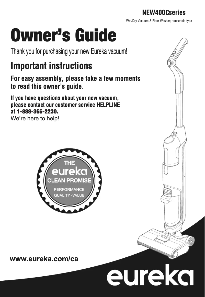 Página 1 del manual Manual de usuario Eureka NEW400